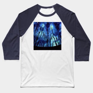 Star night with dark forest Baseball T-Shirt